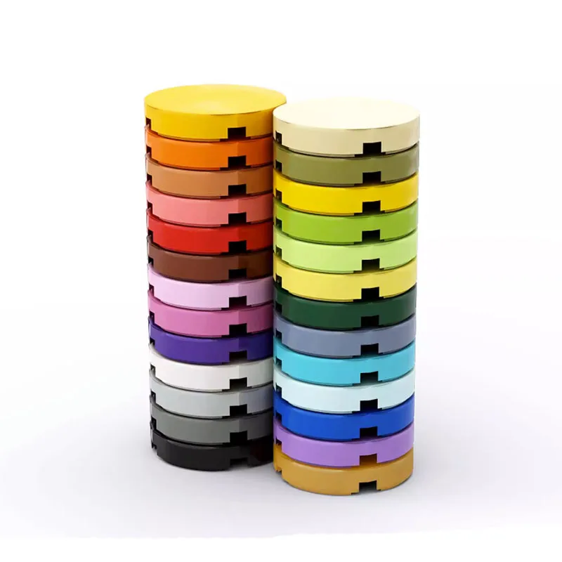 10 шт. детали MOC 14769 круглые плитки 2x2 с нижним держателем-гвоздиком Совместимые