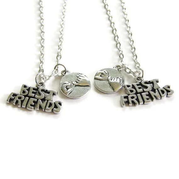 

Best Friends Friendship Pendant Hand In Hand Necklace Charm Creative Women Jewelry Accessories Pendant Gifts Fashion Forever