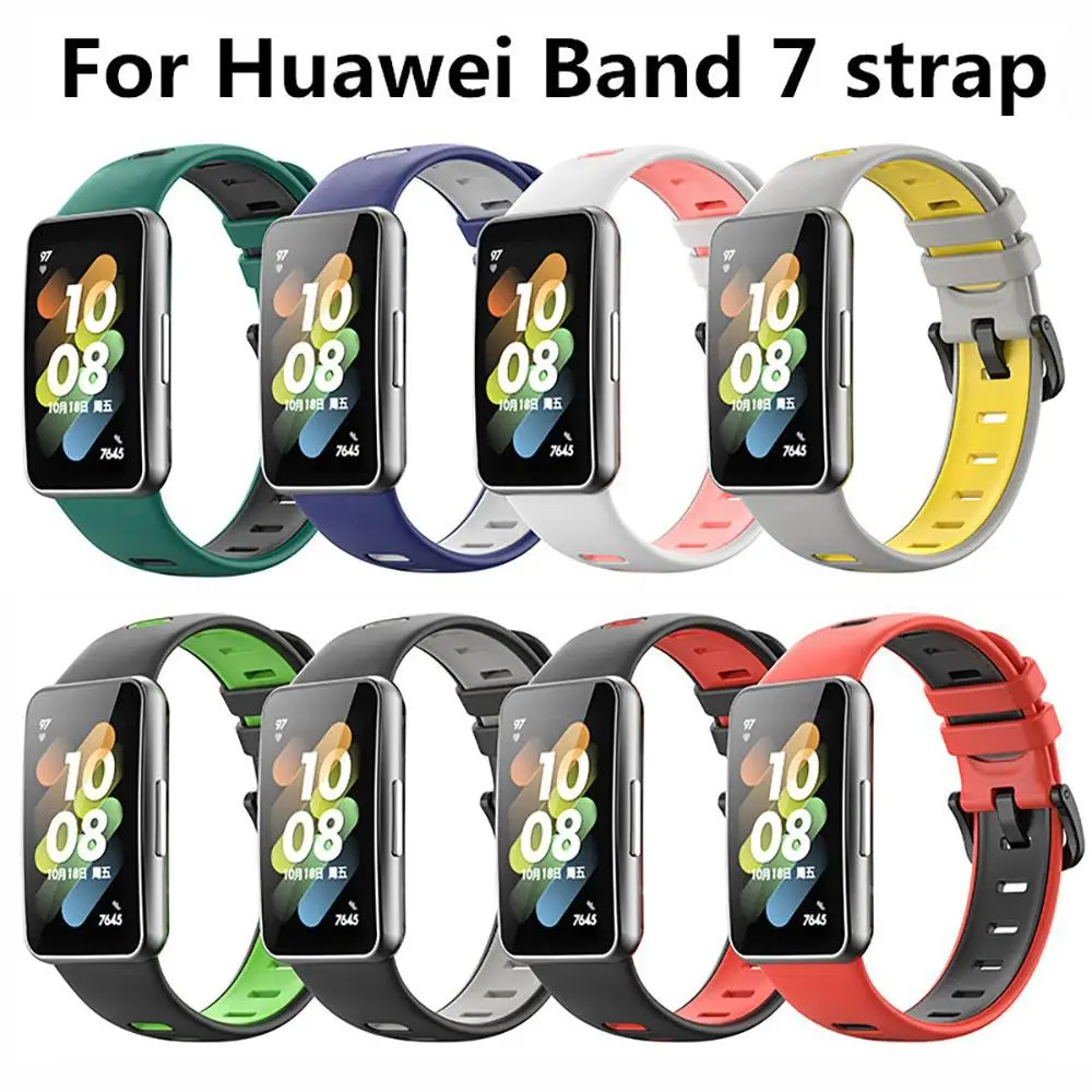 

Silicone Strap For Huawei Watch Band 7 Smartwatch Replacement Breathable Sport Watchband Bracelet For Huawei Band7 Wristband