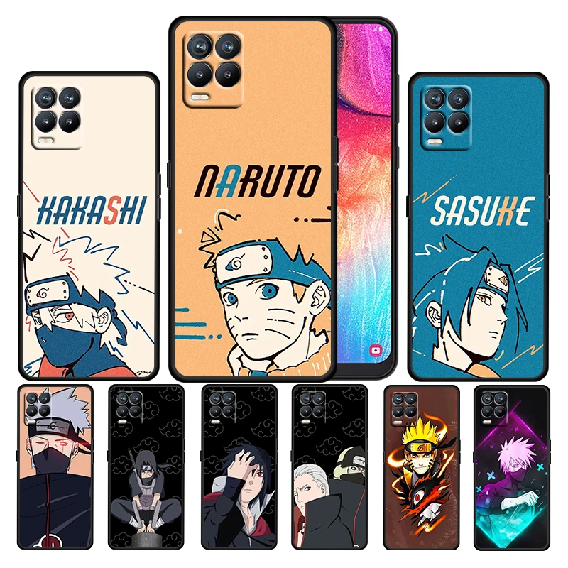 

Anime NARUTO Ink Painting For OPPO Realme GT Neo Master Edition 9i 8 7 Pro C21S Narzo 30 Soft Black Phone Case Fundas Cover Capa