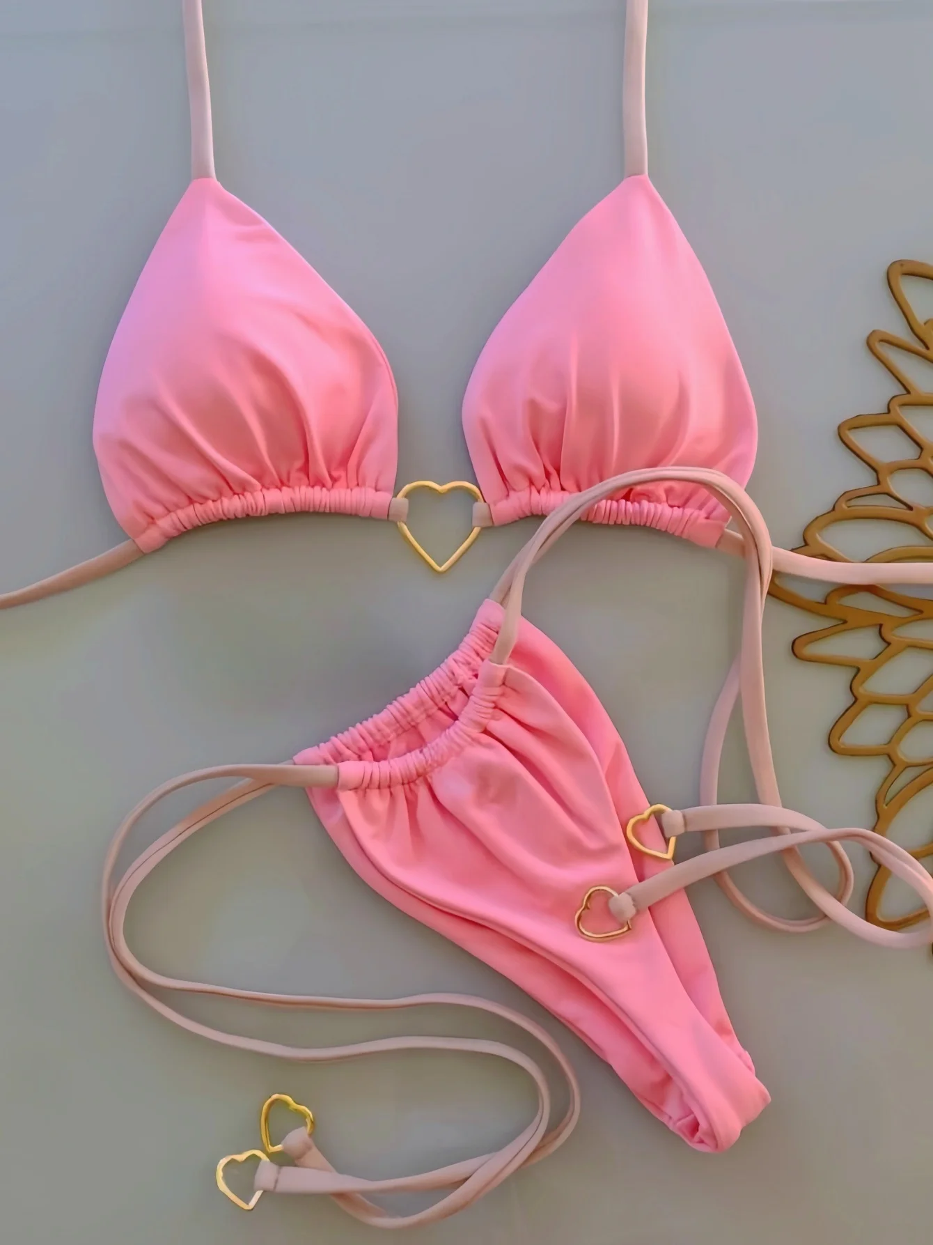 Женский раздельный купальник с высокой талией