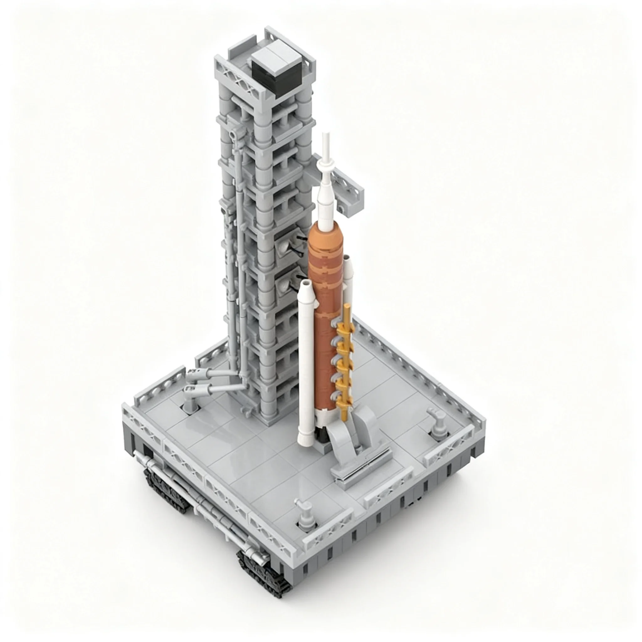 Фото Набор строительных блоков MOC Mini Artemis II Crawler Transporter, 646 деталей, конструктор для детей, идеальный подарок на день рождения или Рождество №4