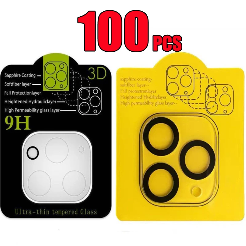 100pcs Camera Lens Protector For iPhone 13 12 11 14 Pro Max Mini Plus Tempered Glass Mobile Phones Accessories For iPhone 13 Pro