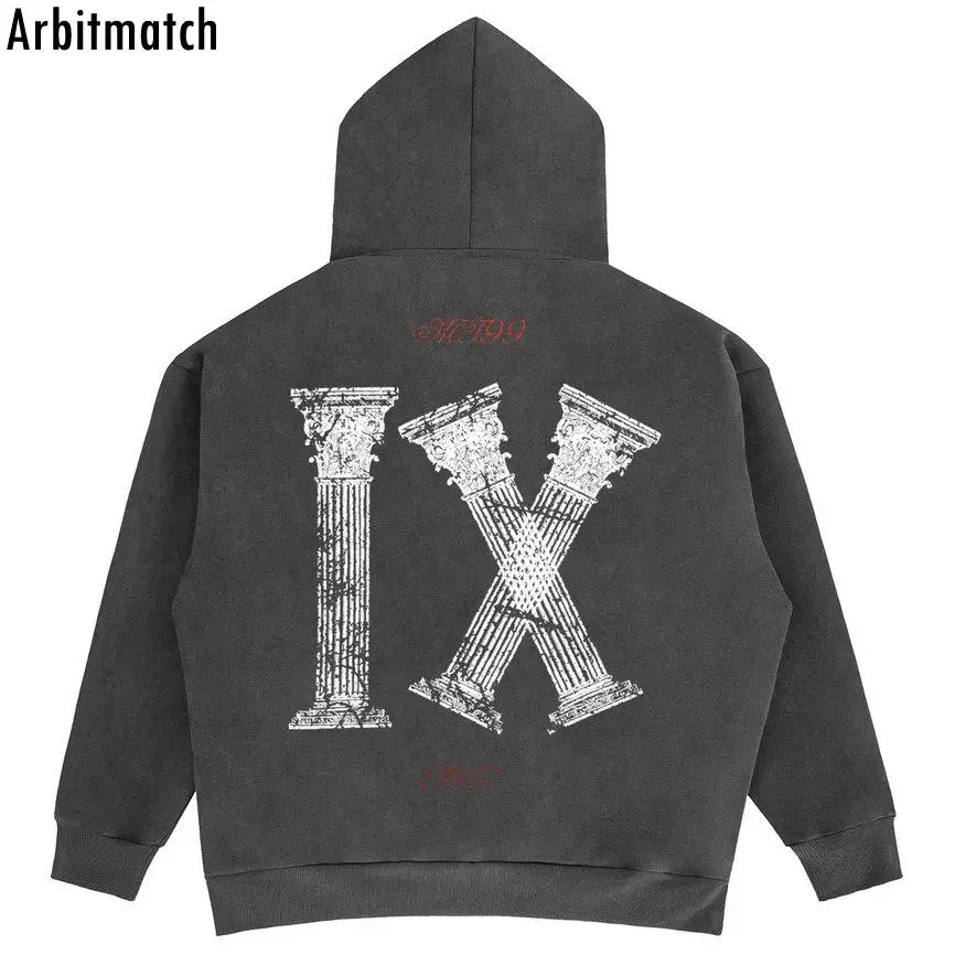 

Vintage Autumn and Winter Men Clothing Hoodie Romanesque Print Fashion Men and Women Street Casual Wear Hip Hop Pullover Hoodie