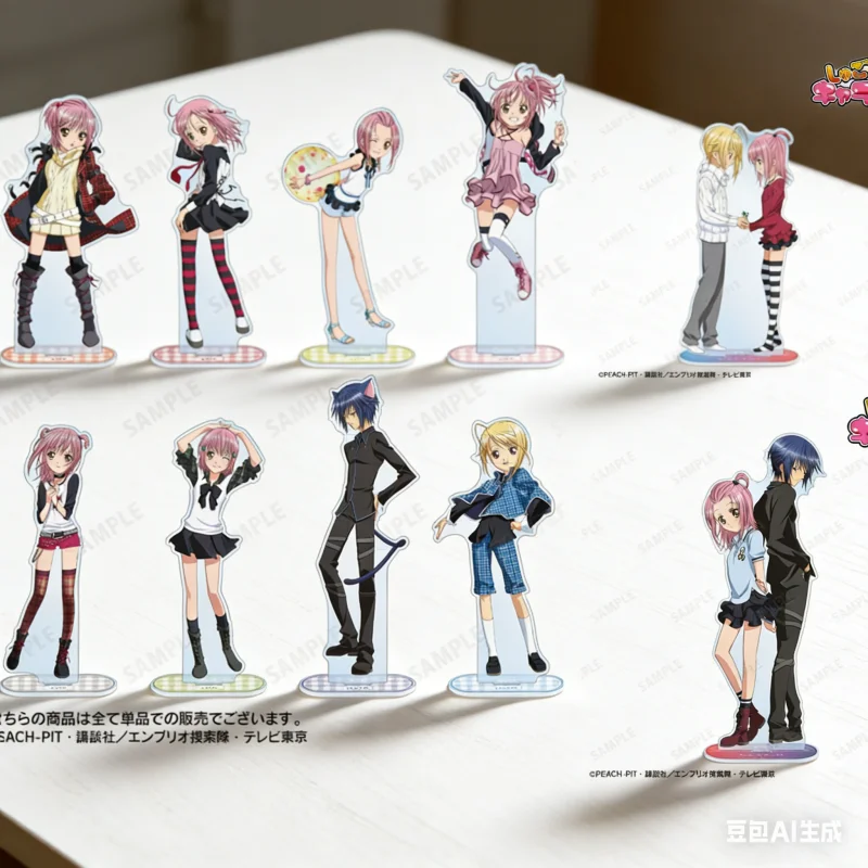 Фото Акриловые фигурки аниме Shugo Chara: Хинамори Аму, Цукиоми Икуто – настольные подставки, украшения для офиса, подарки на праздники №1