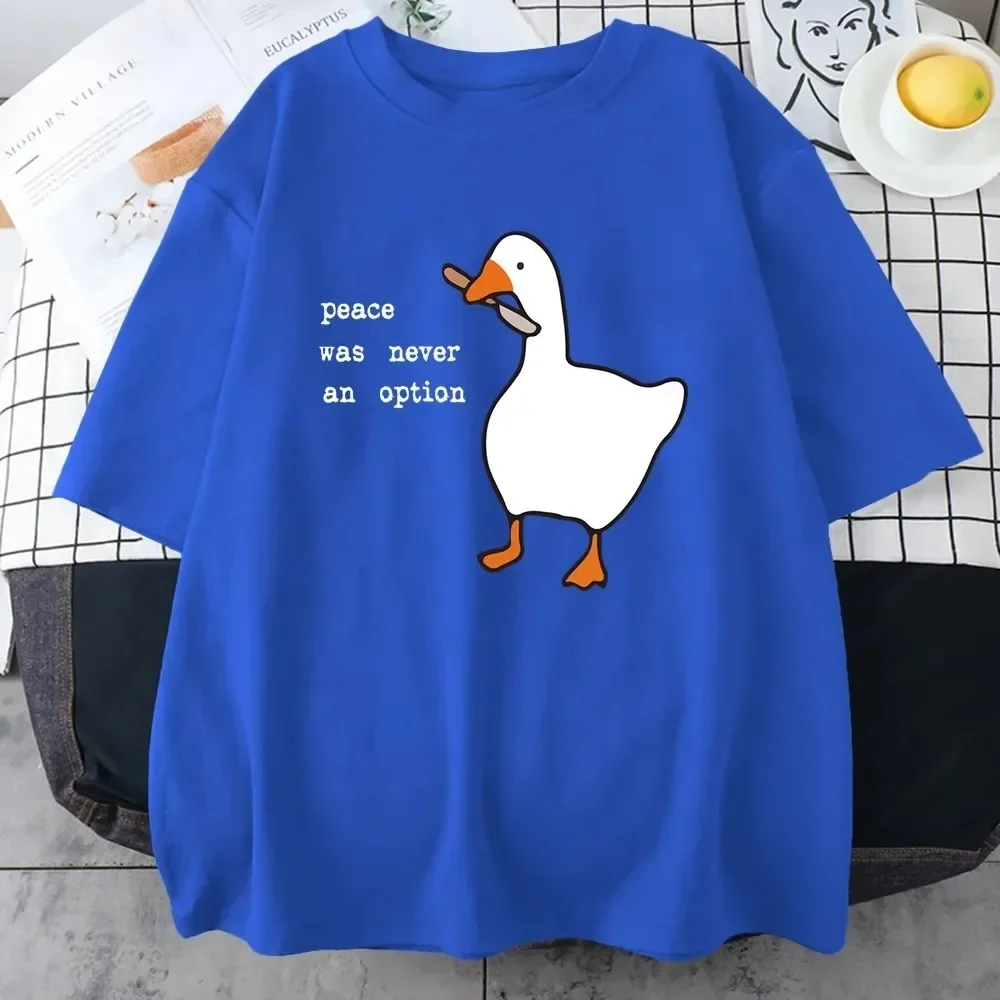 Футболка мужская с забавным рисунком утки повседневная тенниска из хлопка