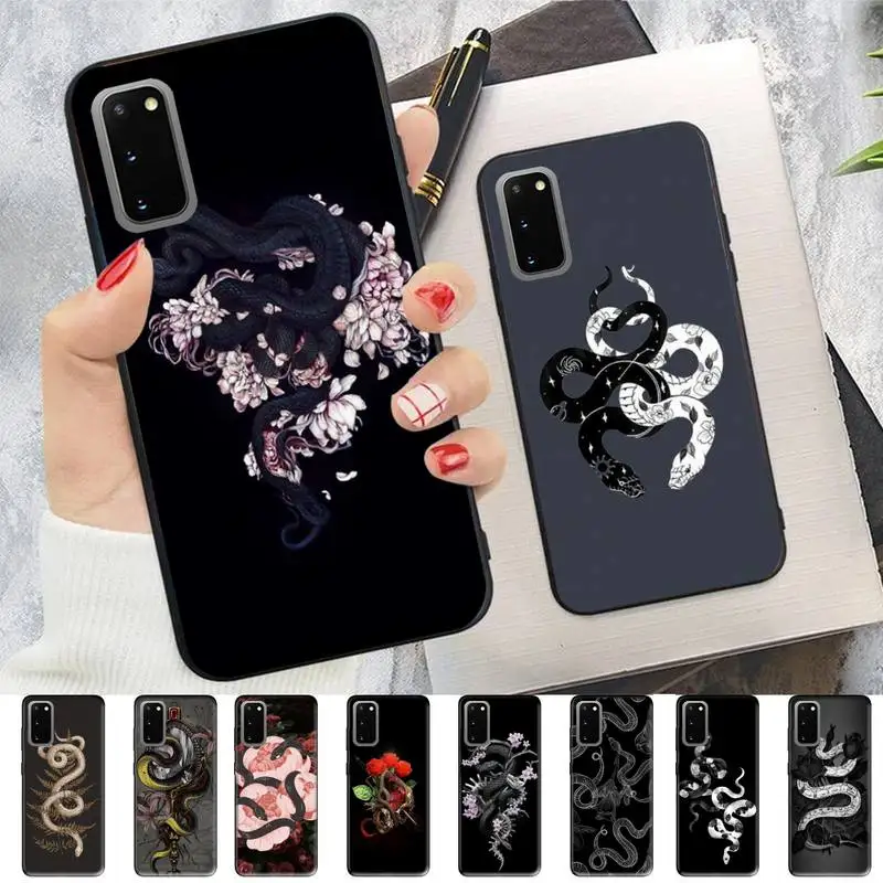 

Snake Flower Phone Case for Samsung S10 21 20 9 8 plus lite S20 UlTRA 7edge