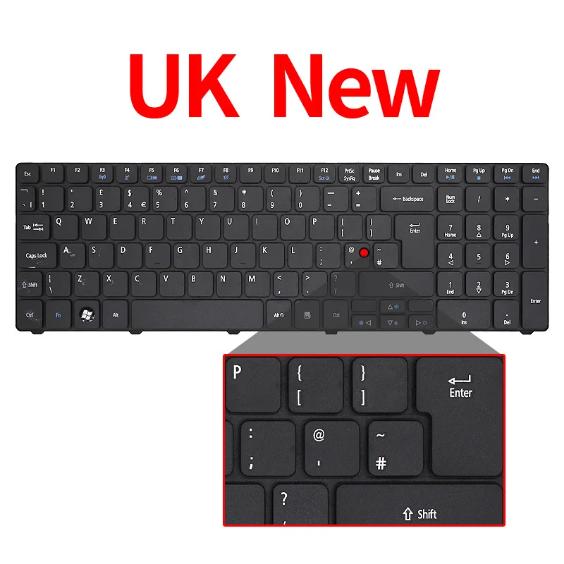 Русская клавиатура для Acer V5WC1 Q5WPH Q5WT6 P253 P453 P253-E P253-M P253-MG P453-M P453-MG RU Черная PK130PI1B04 MP-09G33SU-6981W (art.: 3920dcf4b50aa) - 3920dcf4b50aa