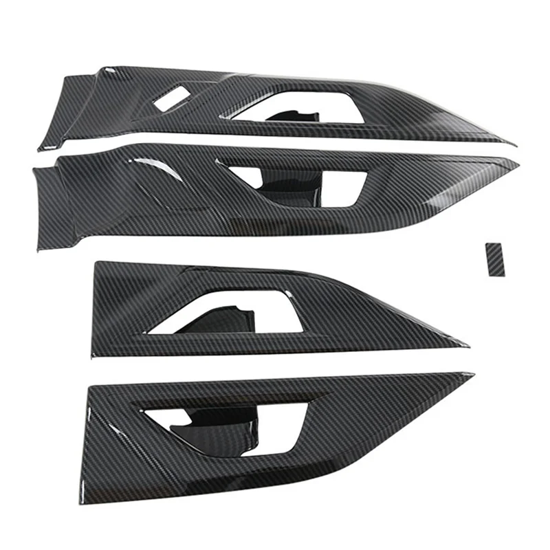 

For Subaru Outback 2020 2021 2022 Carbon Fiber Inner Door Handle Bowl Cover Trim Car Interior Accessories 4Pcs