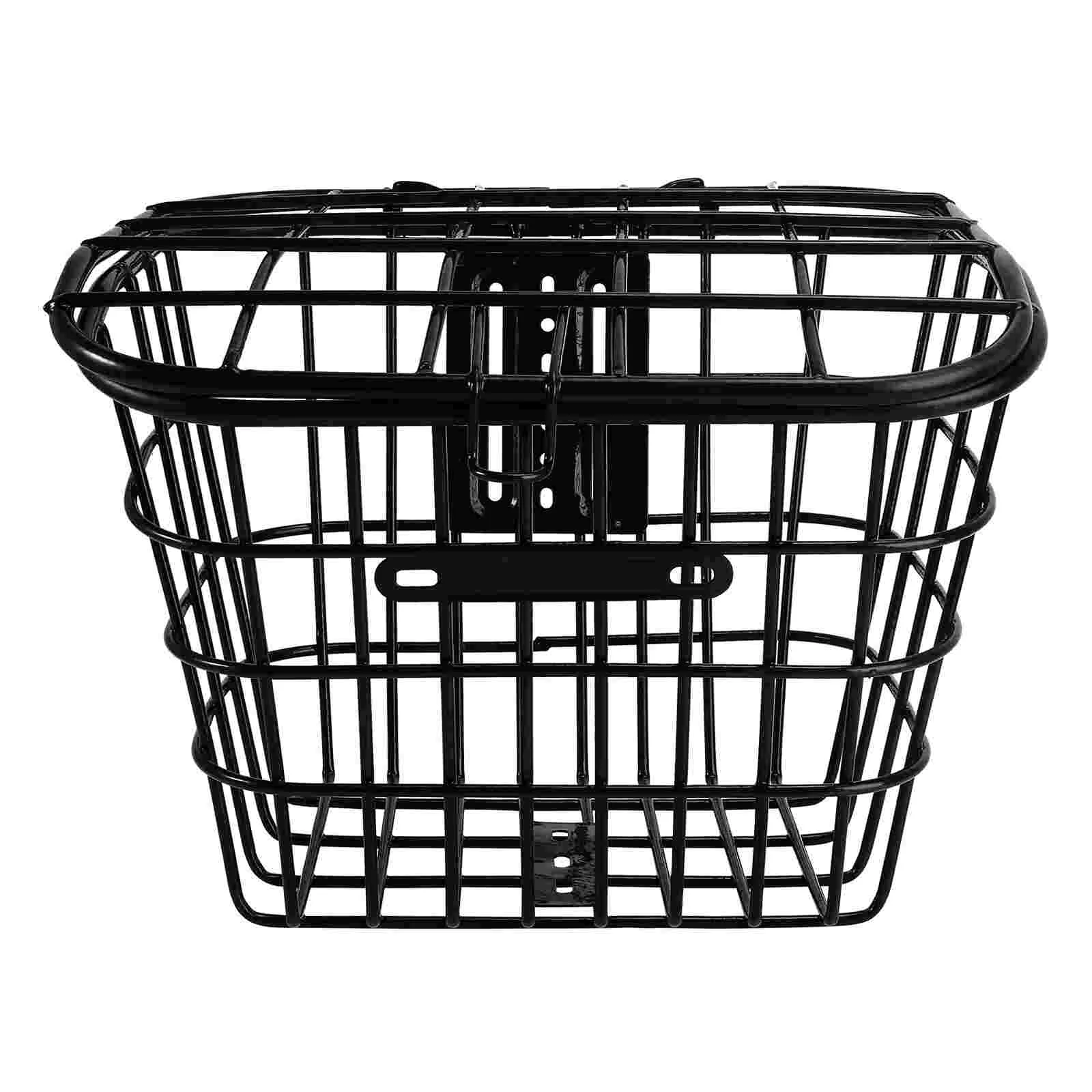 

Bicycle Folding Basket Small Storage Simple Container Plain Color Front Practical Gadget Stainless Steel Corrosion Proof Miss