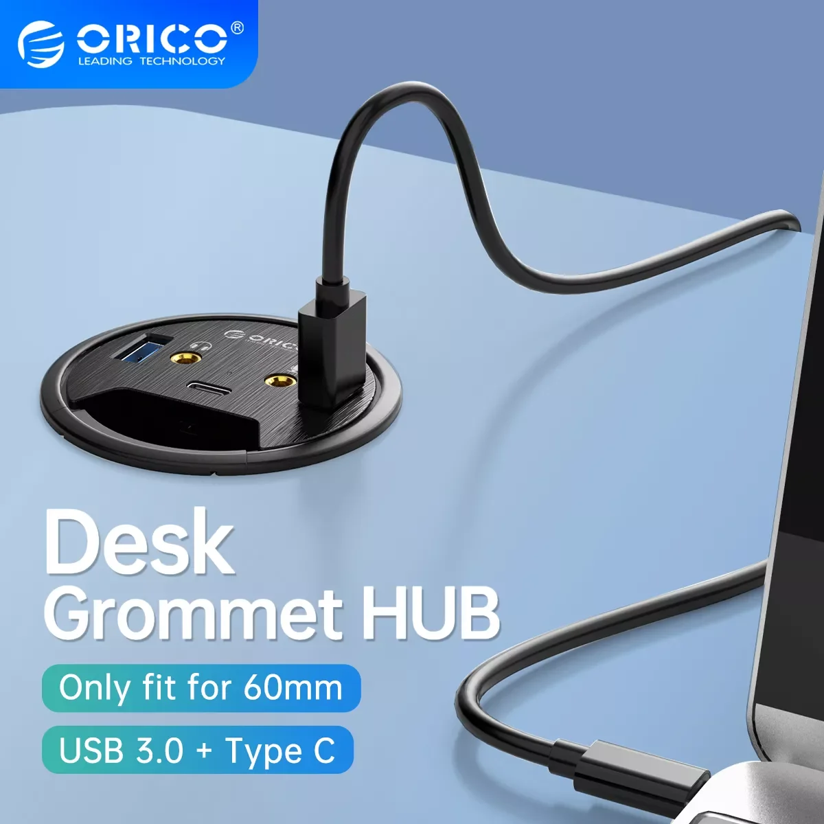 

Настольный втулка ORICO, USB 3,0 концентратор с разъемом для наушников и микрофона, кардридер типа C, OTG адаптер, сплиттер для ноутбука, аксессуары