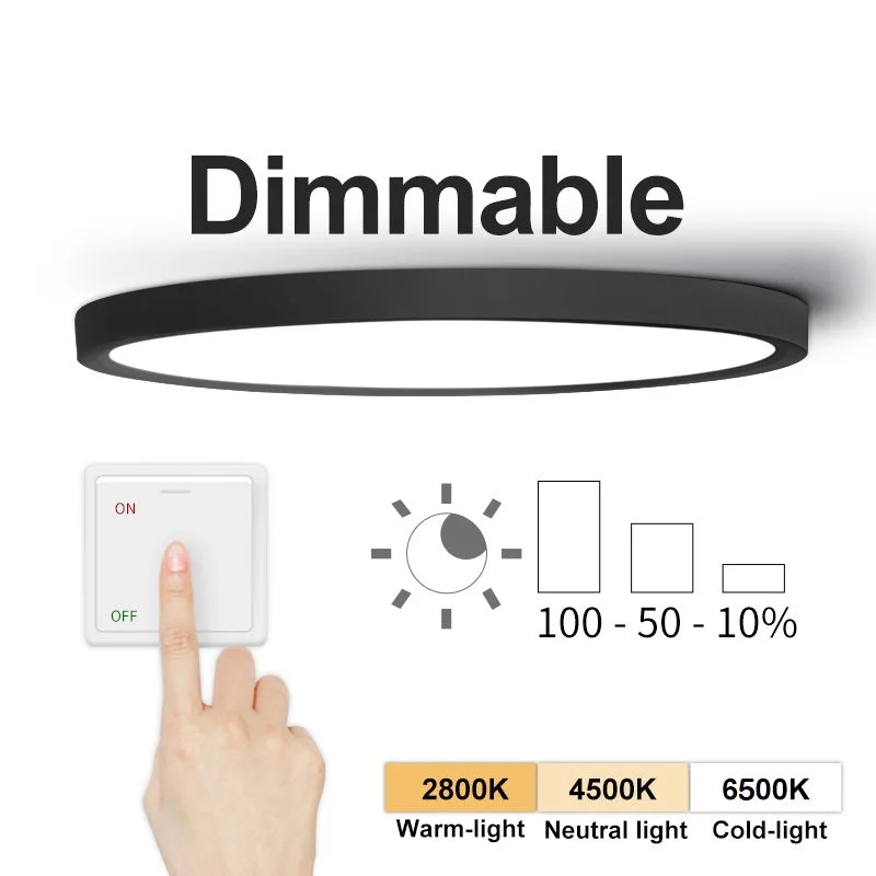 

Ultra-thin LED Ceiling Lamps in Living Room 110V 220V 38W 28W LED Natural Light Dimmable Ceiling Lightings for Bedroom kitchen