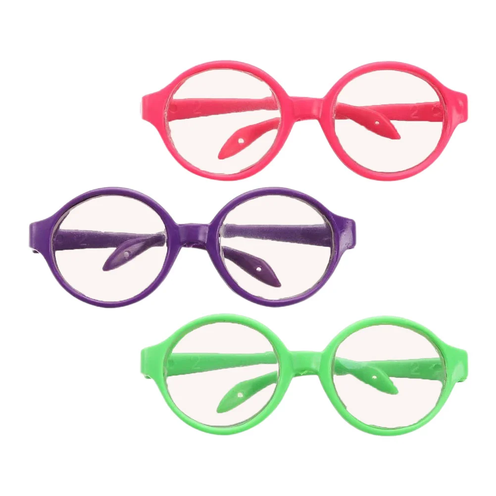 

3 Pcs Glasses Eyeglasses Toys Dress Up Sunglasses Plastic Decors Baby Accessories Eyewear Dressing