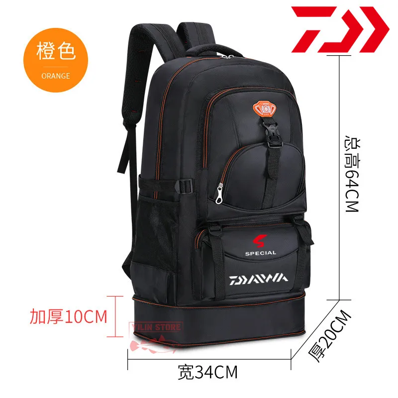 

Daiwa For Fishing Bag Outdoor High-capacity Camping Climbing Bag Waterproof Travel Bag Men Multi Function Fishing Backpack 50L