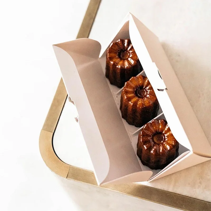 Белые бумажные коробки для каннелей 30 шт.