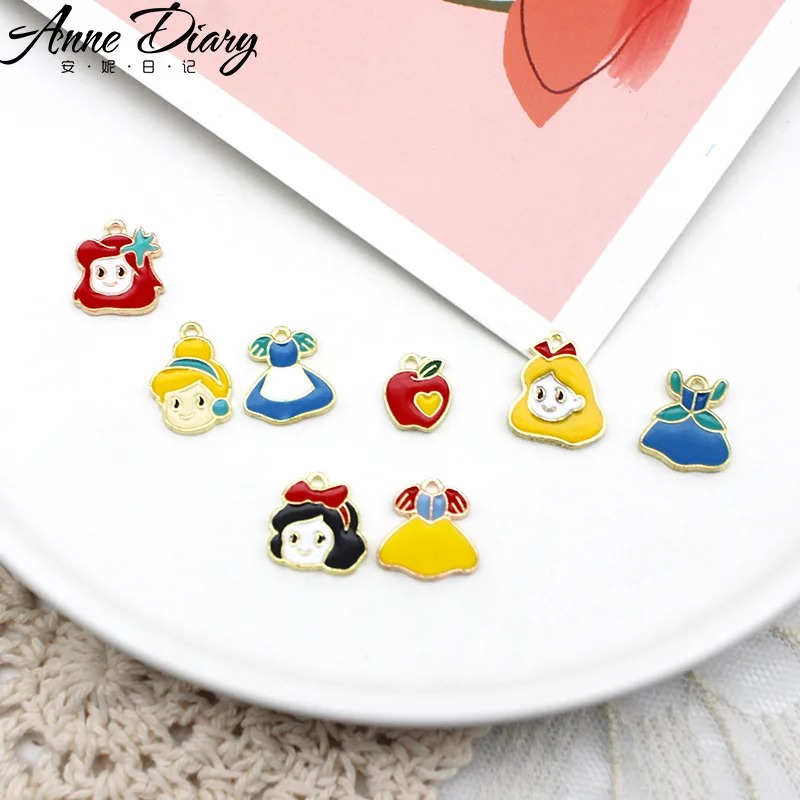 

2PCS Cartoon Alloy Earring Keychain Necklace Pendant for Jewelry Making Bracelet Charms DIY Crafting Jewelry Accessories