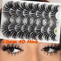 woman fashion makeup tools wispy fluffy long full volume 4d mink hair eyelash extension false eyelashes 25mm lashes