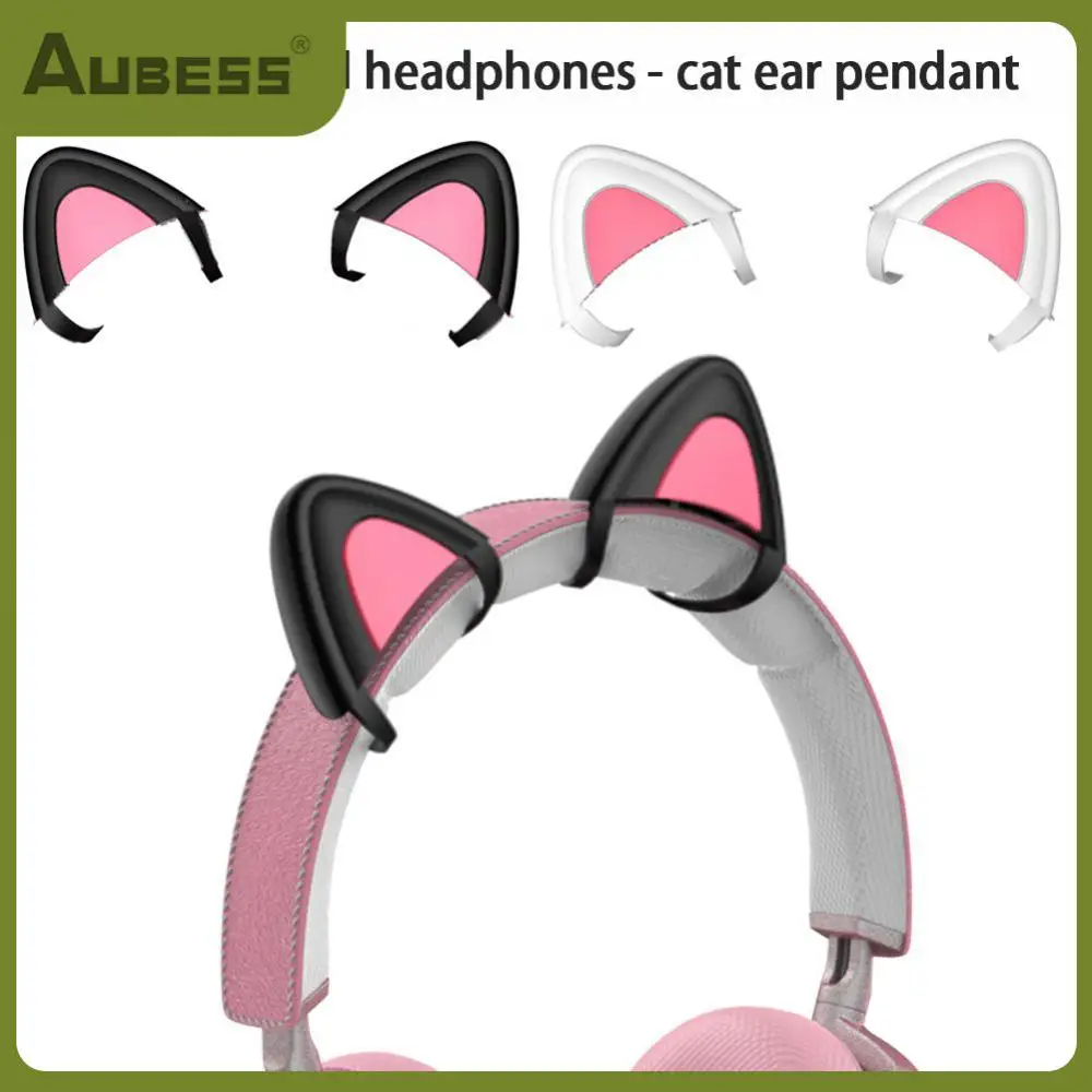 

Universal Cat Earmuffs Headphone Headphone Cat Ear Pendant Silicone Lightweight Earphone Accessories Wireless Earbuds