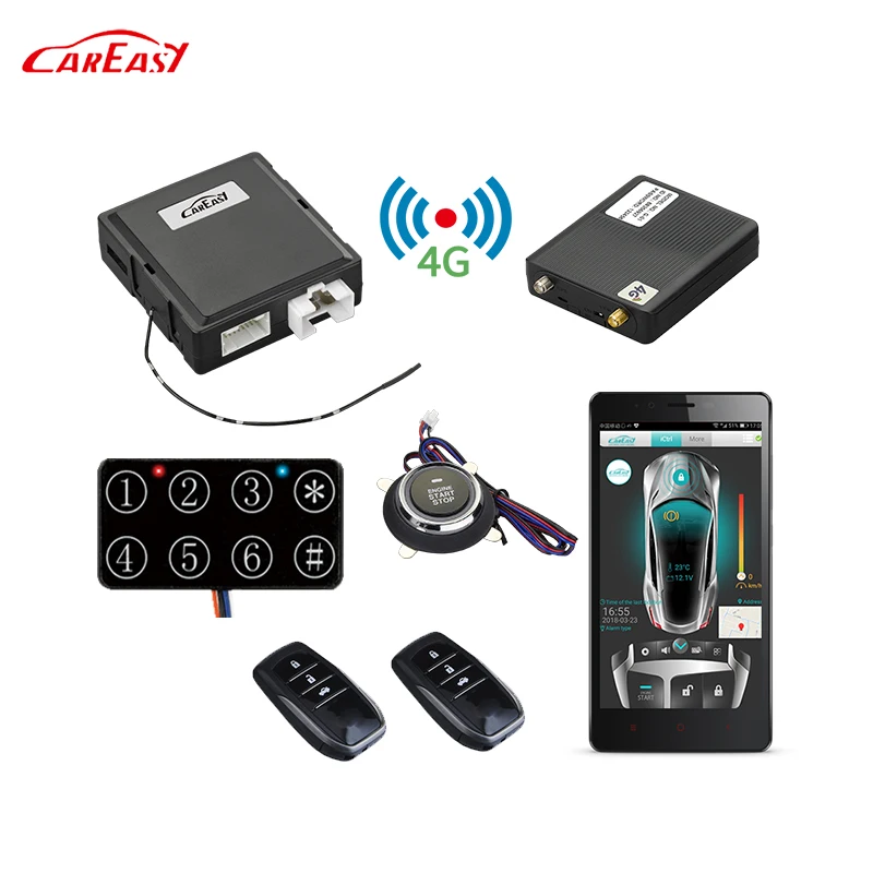 

CarEasy 4G GPS/GSM car PKE keyless entry push button engine start stop system with remote engine start
