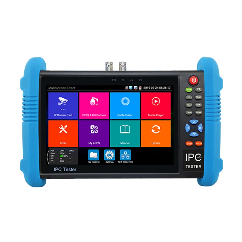 Integrated Mount Tester IPC-9800ADH Plus IP Camera Tester TVI CVI AHD CVBS IP CCTV Tester HD-MI input POE output RJ45 TDR