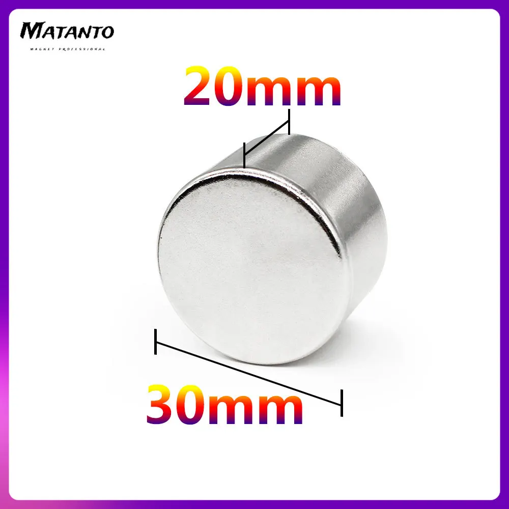 

1/2/3PCS 30x20 mm Strong Round Magnets N35 Permanent Neodymium Magnets 30x20mm Circuler Rare Earth Magnet 30*20 mm