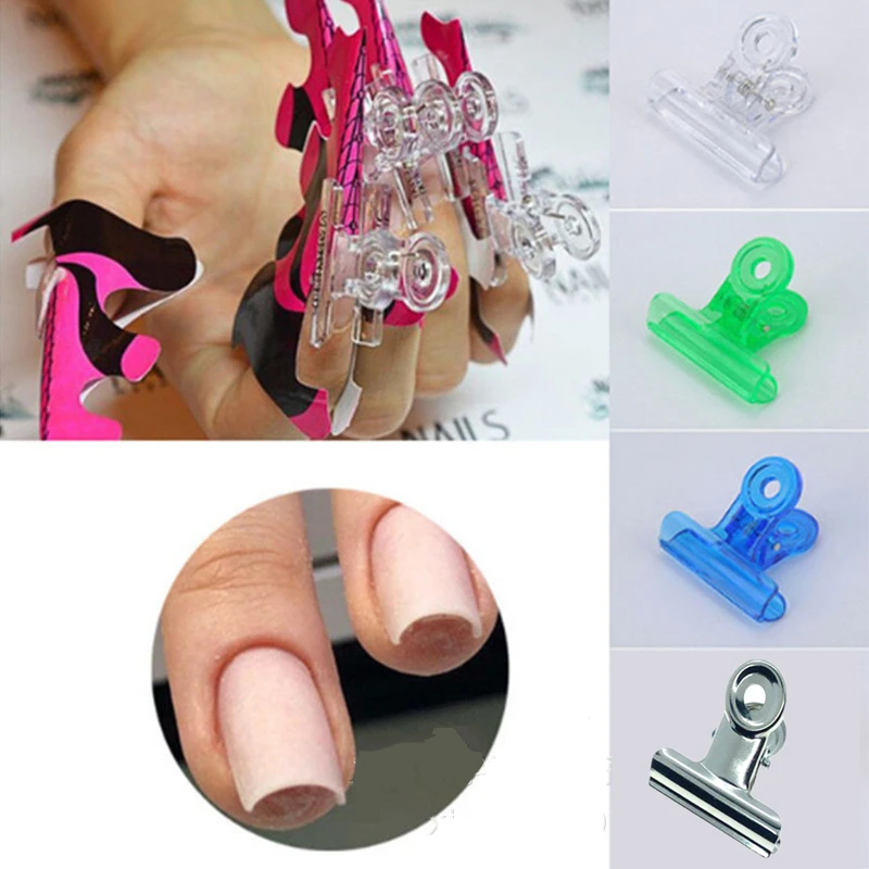 

2022 NEW Plastic Russian C Curve Nail Pinching Clips French Nail Form Tips Stainless Steel Acrylic Extension Nails Tools