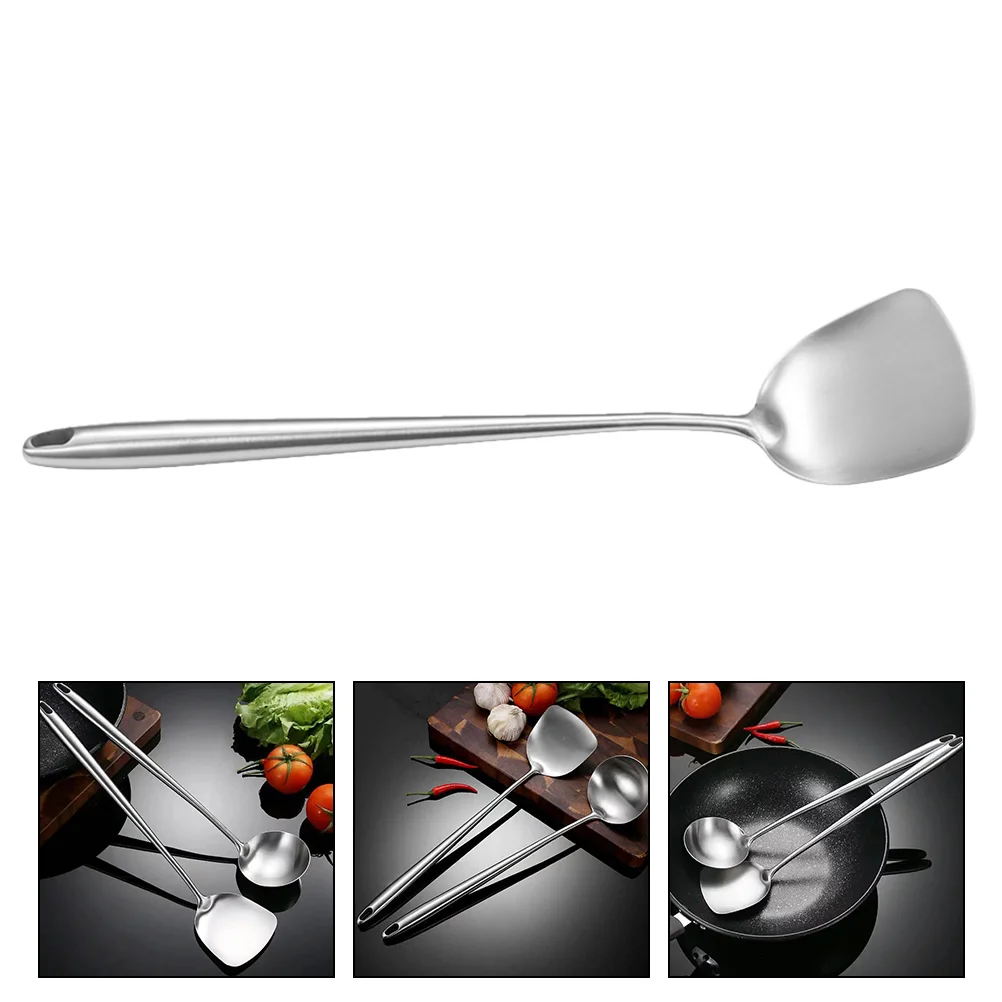 

Stainless Steel Spatula Kitchen Cooking Handle Cooking Spatula Flat Frying Spatula Kitchen Gadget for Kitchen Cookware Use