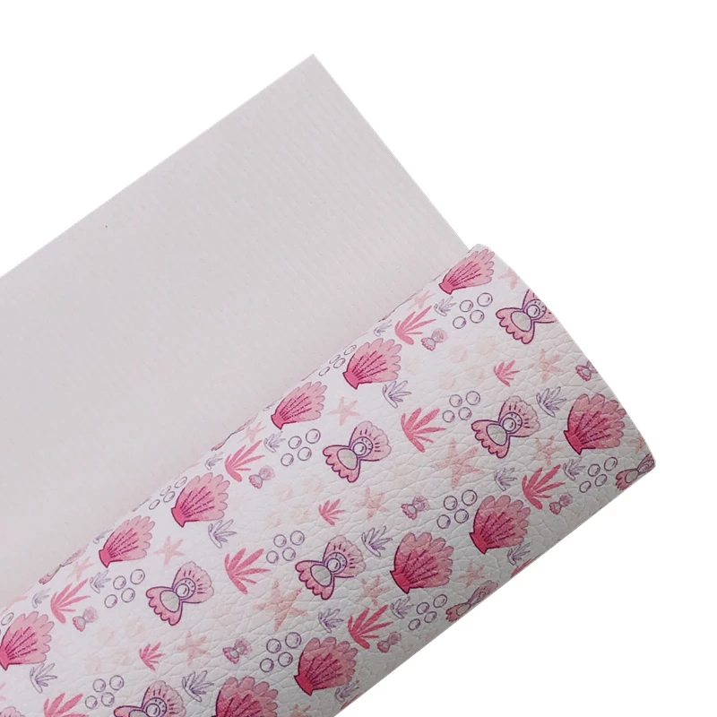 Новинка Радуга 30x2 2 см/A4 Розовый Русалка жемчуг и ракушка искусственная кожа лист