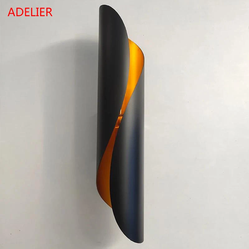 Настенные лампы в алюминиевой трубке скандинавском стиле прикроватное бра для