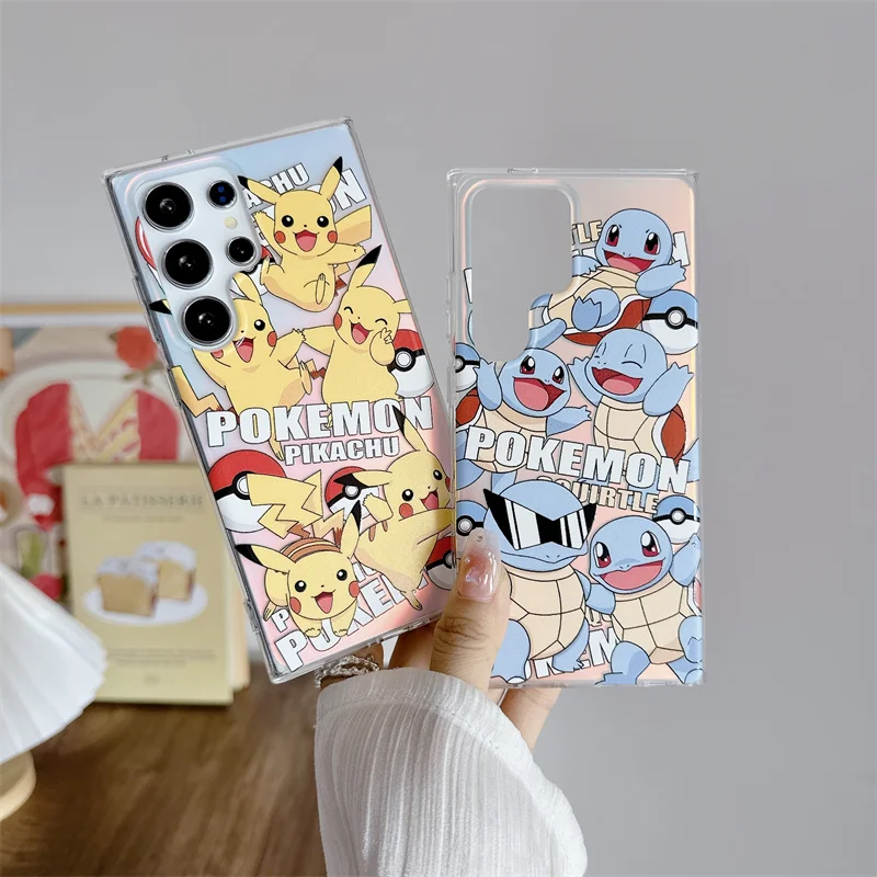 Милый чехол для телефона с аниме покемоном Пикачу Сквиртл лазер анти-капля iPhone 11