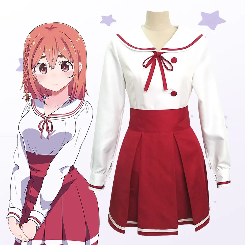 

Anime Sakurasawa Sumi Cosplay Costume Rent A Girlfriend Sakurasawa Sumi Kanojo Okarishimasu Halloween Cute Uniform Skirt Up Suit