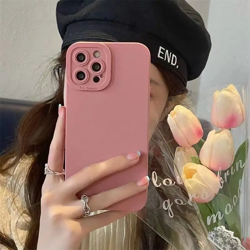 

Caron Iphone 11 / 13 Mobile Phone Case Iphone12 Pupil All Inclusive Female Soft Simple Non Slip Case Cute