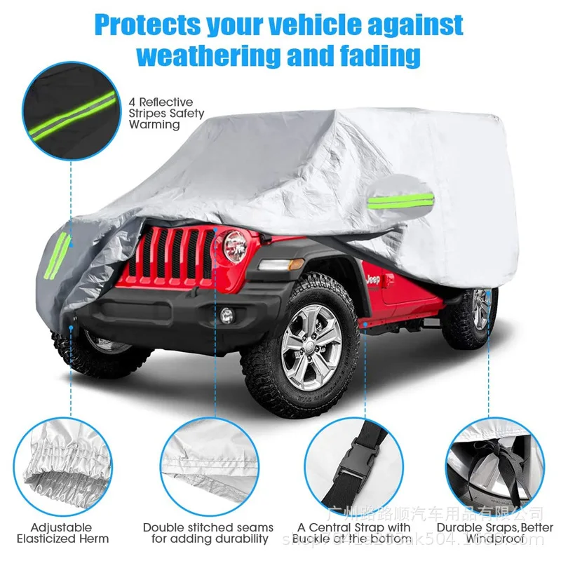 Чехлы для Jeep Wrangler 210D Оксфорд водонепроницаемого 4-дверного 2-дверного чехла