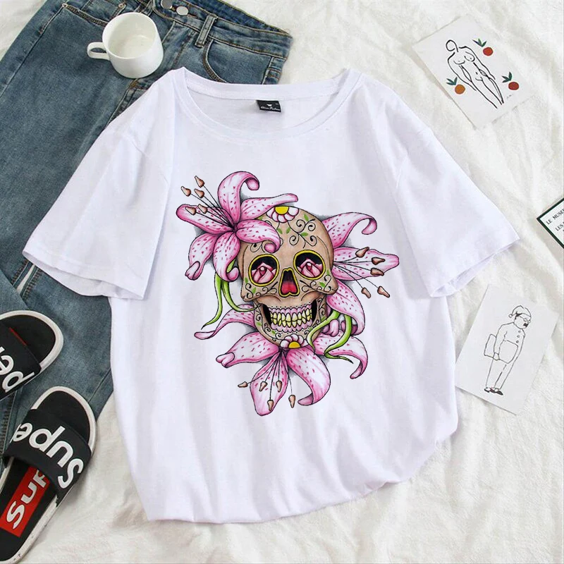 

Summer Tshirt Women Kawaii Cartoon Harajuku Women Cute Simple Cloth Tshirts Lady T-shirt Graphic Beautiful Pattern Illustration