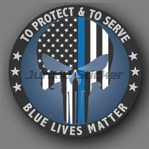 

POLICE BLUE LIVES MATTER AMERICAN FLAG CAR TRUCK DECAL STICKER USA Decal Quality Vinyl Cover Scratches Waterproof PVC