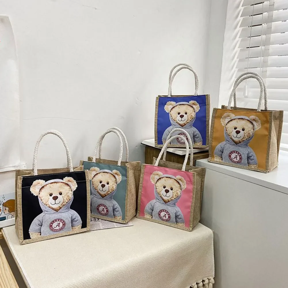New Casual Mini Cute Bear Messenger Bag Girl Canvas Shoulder Bag Women Fashion Hot Handbag Student Bag Youth Ladies Handbag