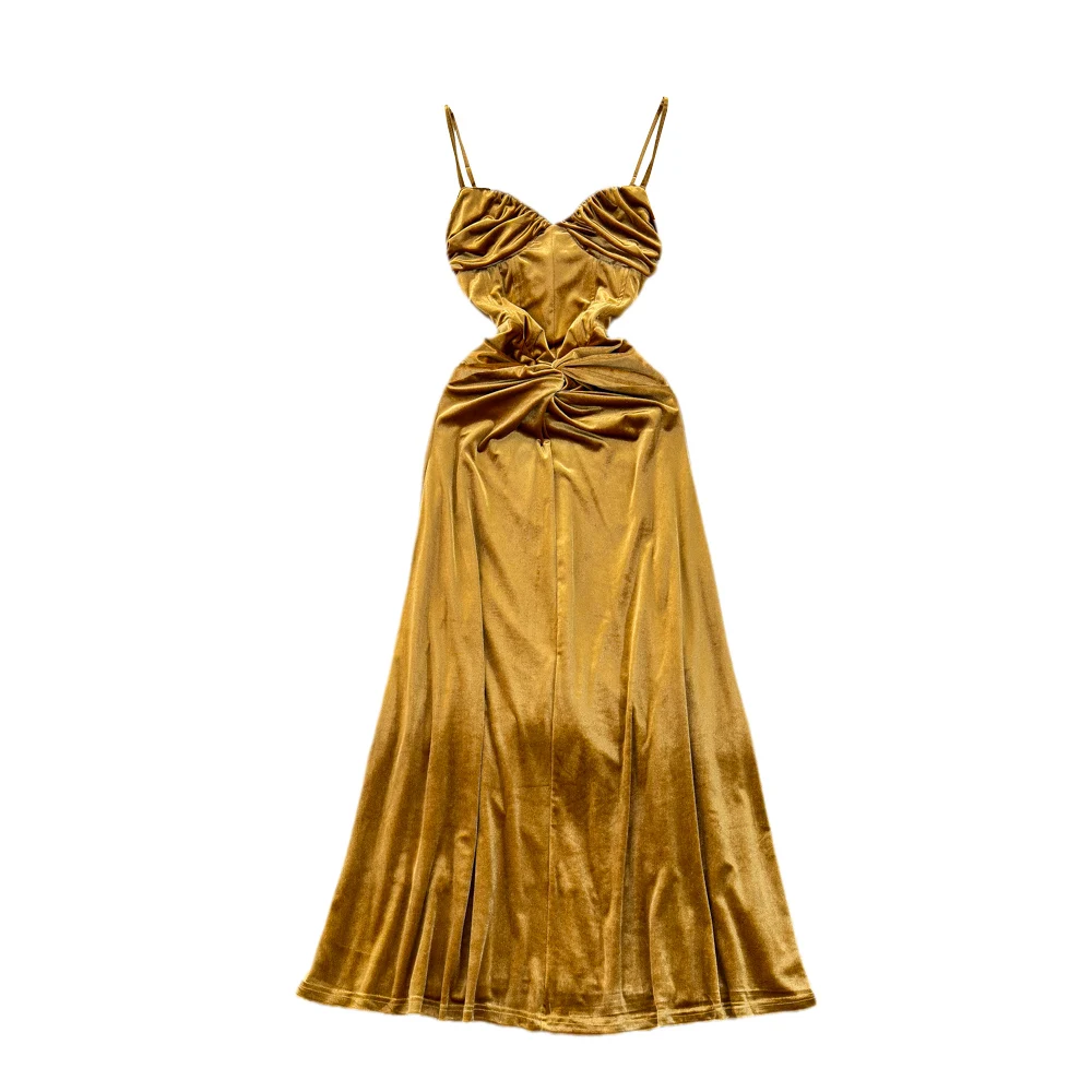 Высококачественное вечернее платье длинная юбка в стиле ретро подчеркивающее