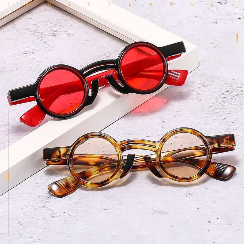 

Imwete Punk Small Round Frame Sunglasses Women Vintage Personalized Hip Hop Sunglass Men's Fashion Trending Glasses Shades UV400