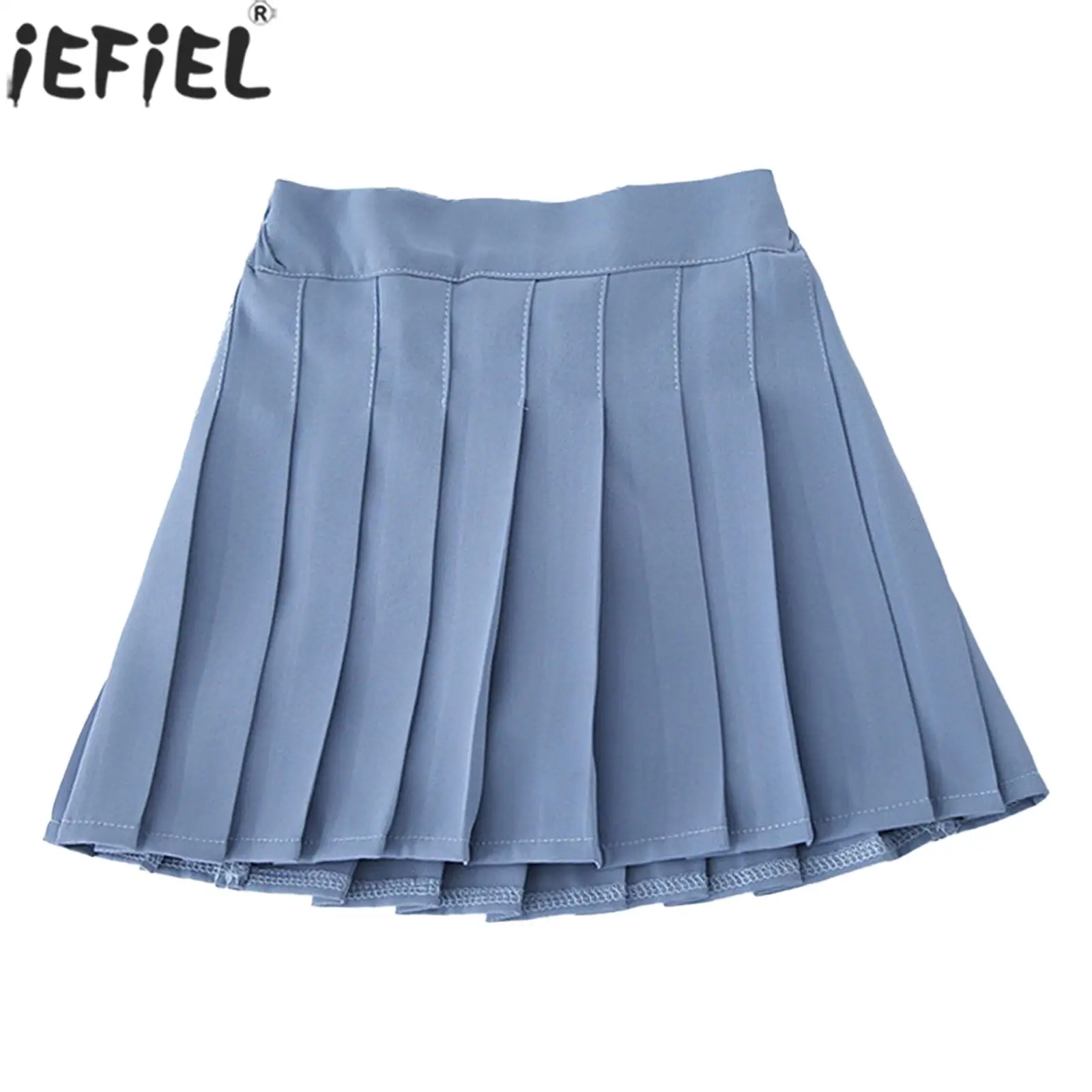 

Girls School Uniform Miniskirt Casual Preppy Style Pleated Skirt Built-in Shorts Daily Wear Stage Performance Photography Outfit