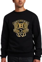 balmain mens and womens unisex letter printed long sleeve crew neck pullover casual sweatshirts s 4xl