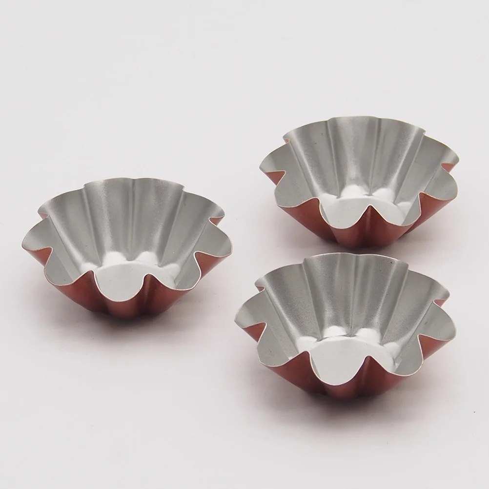 12 шт. золотая металлическая форма для яичного пирога цветка чашка выпечки