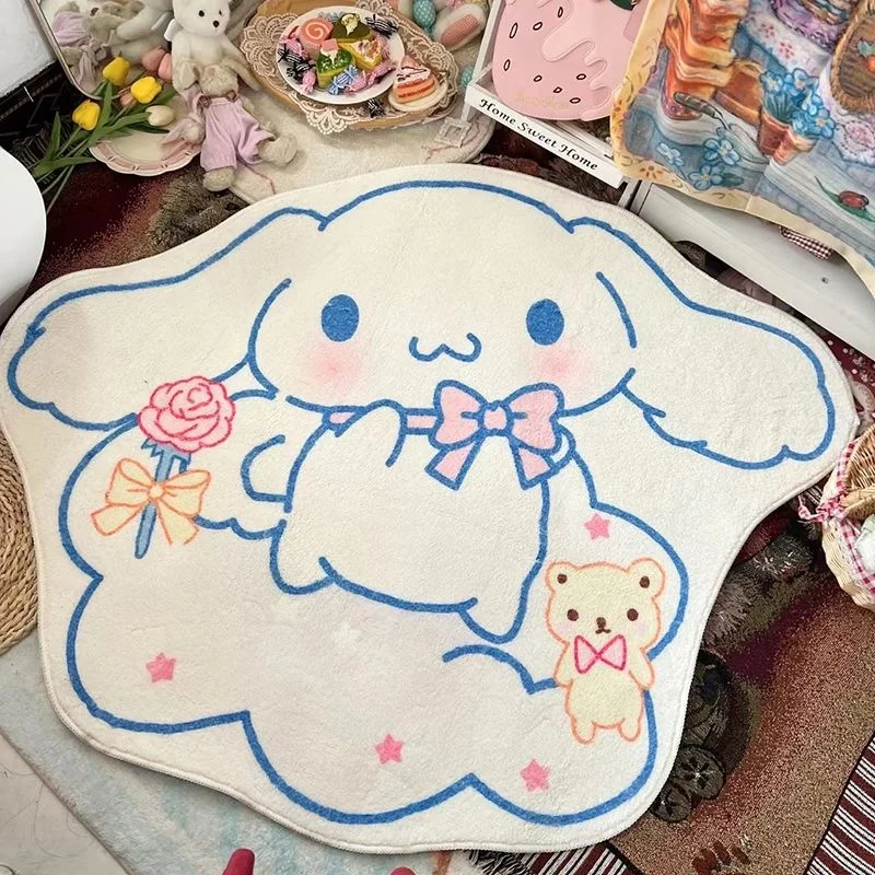 Мультяшные напольные коврики Sanrio Cinnamoroll Симпатичные плюшевые разных размеров