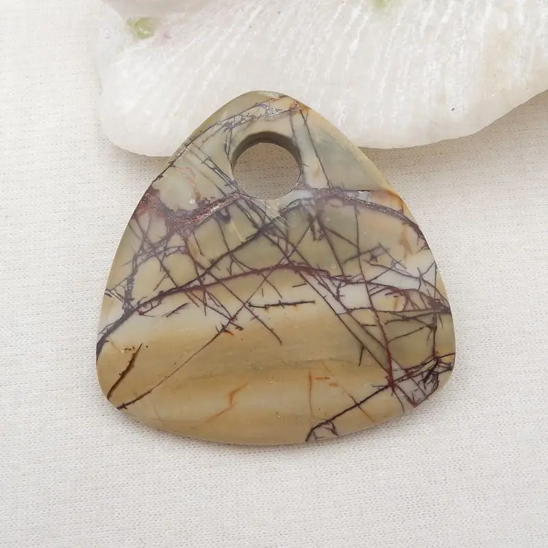 

Semipreciou Natural Stone Multi-Color Picasso Jasper Gemstone DIY Pendant Bead 49x9mm 35g Fashion Jewelry Necklace Accessories