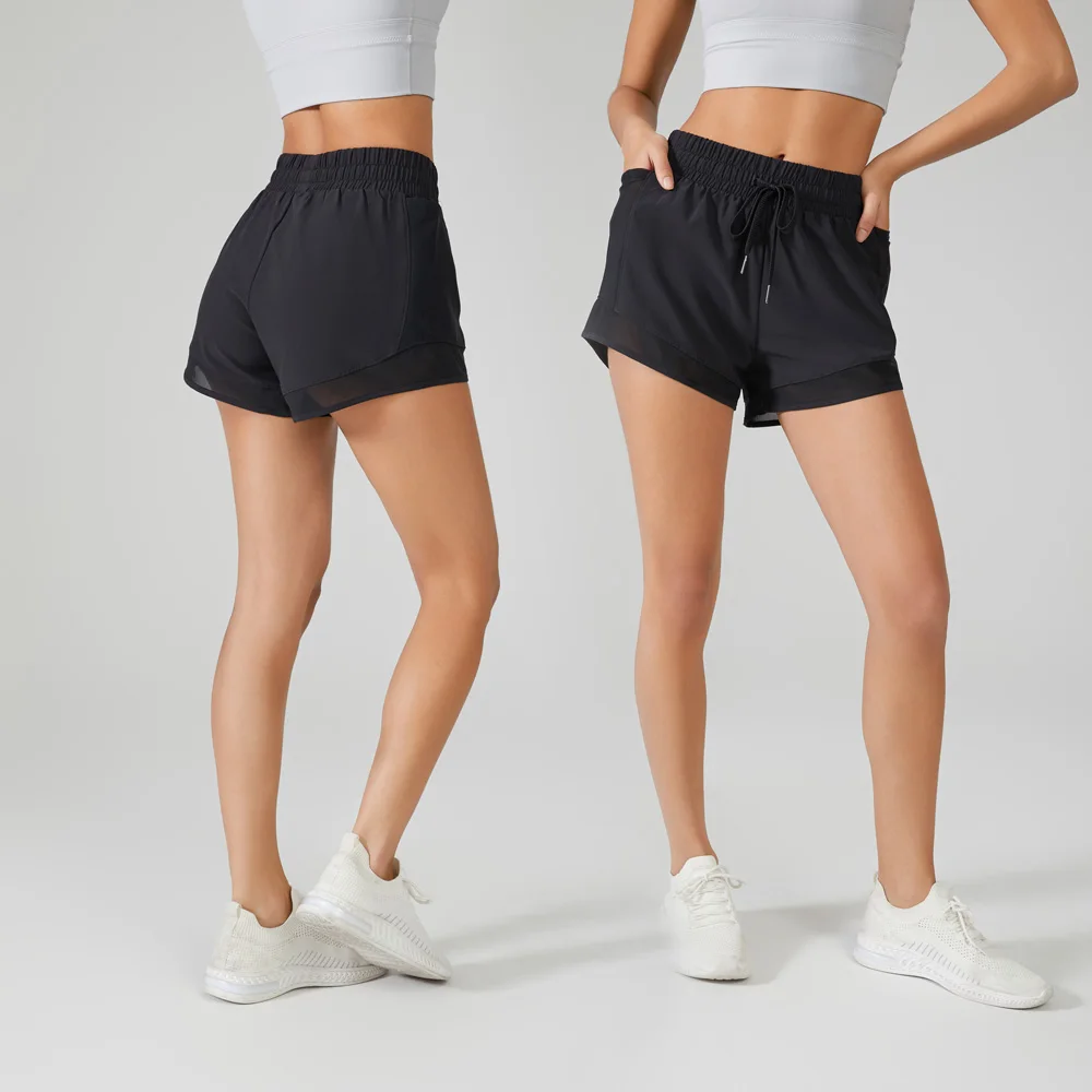 Шорты для йоги с высокой талией женщин коррекцией живота женские спортивные