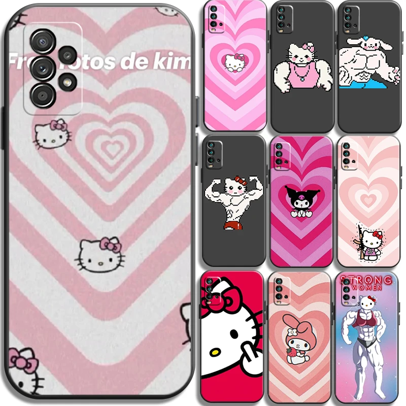 

Hello Kitty Cute Phone Cases For Xiaomi Redmi K40 Gaming K40 Pro K30 Pro K40 Pro Plus Redmi K20 K30 Cases Soft TPU Coque