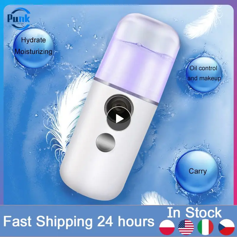 

2/4/6PCS 30ML Mini Nano Facial Sprayer USB Nebulizer Face Steamer Humidifier Hydrating Anti-aging Wrinkle Women Beauty Skin Care