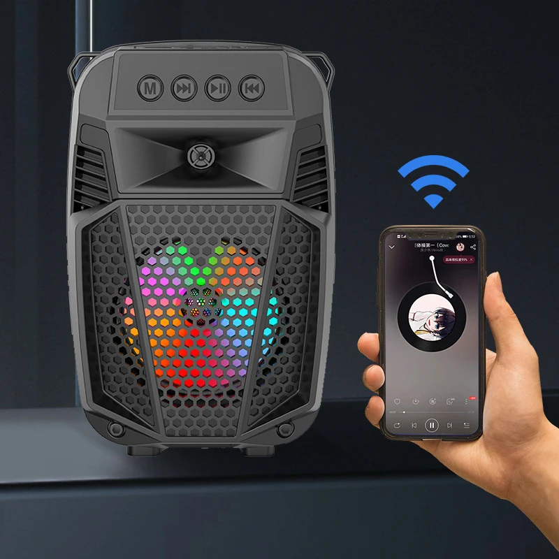 

Kinglucky 2023 ZQS1430 bt динамик, портативный квадратный танцевальный динамик с микрофоном, K песня, карта компьютера, сабвуфер, TWS аудио