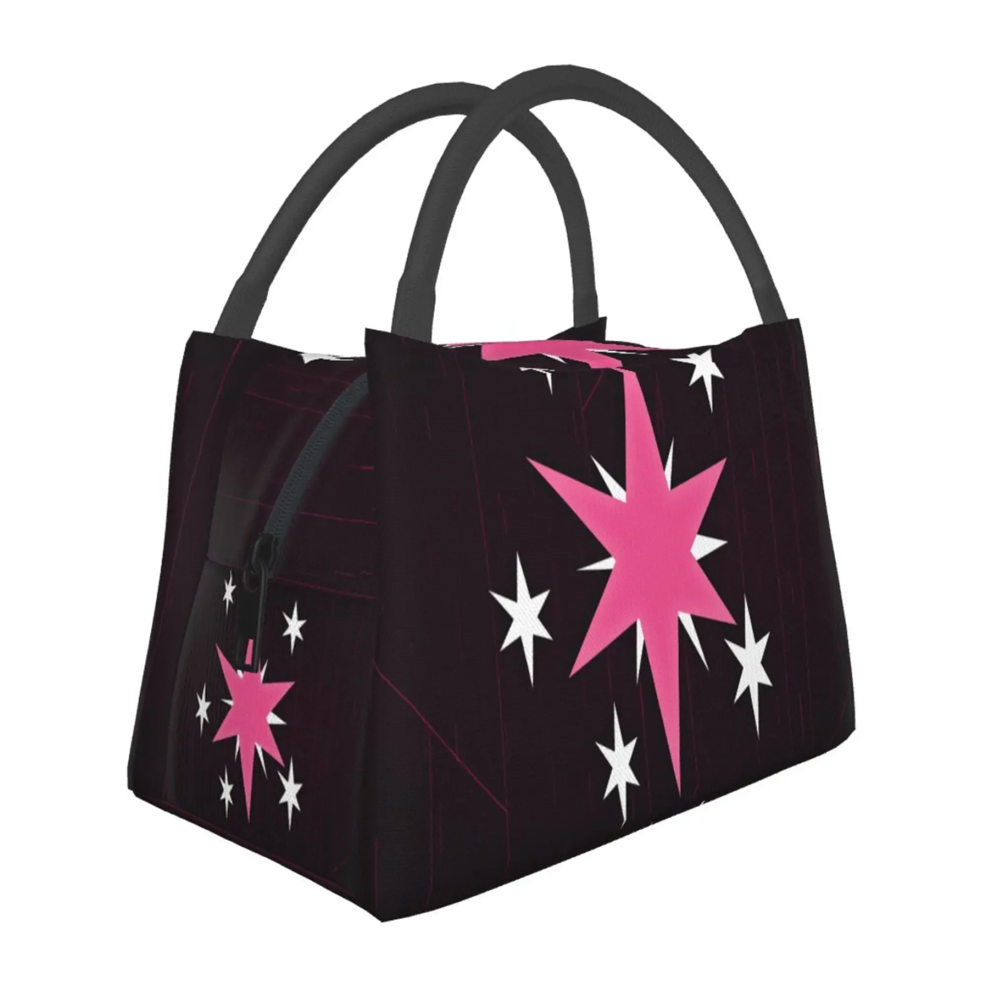 

Симпатичная сумка для ланча с логотипом звезды, изолированная сумка для ланча для влюбленных пони, пищевой контейнер, сумка-тоут бэнто для женщин, женская школьная сумка для работы и пикника