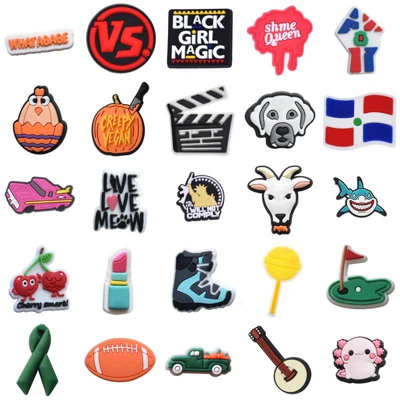 

Girl Men Shoe Charms Gifts Women Charm Shoes Accessories Decorations for Crocs Boy Para Pins Kids Wholesale Bulk Set Jeans Packs