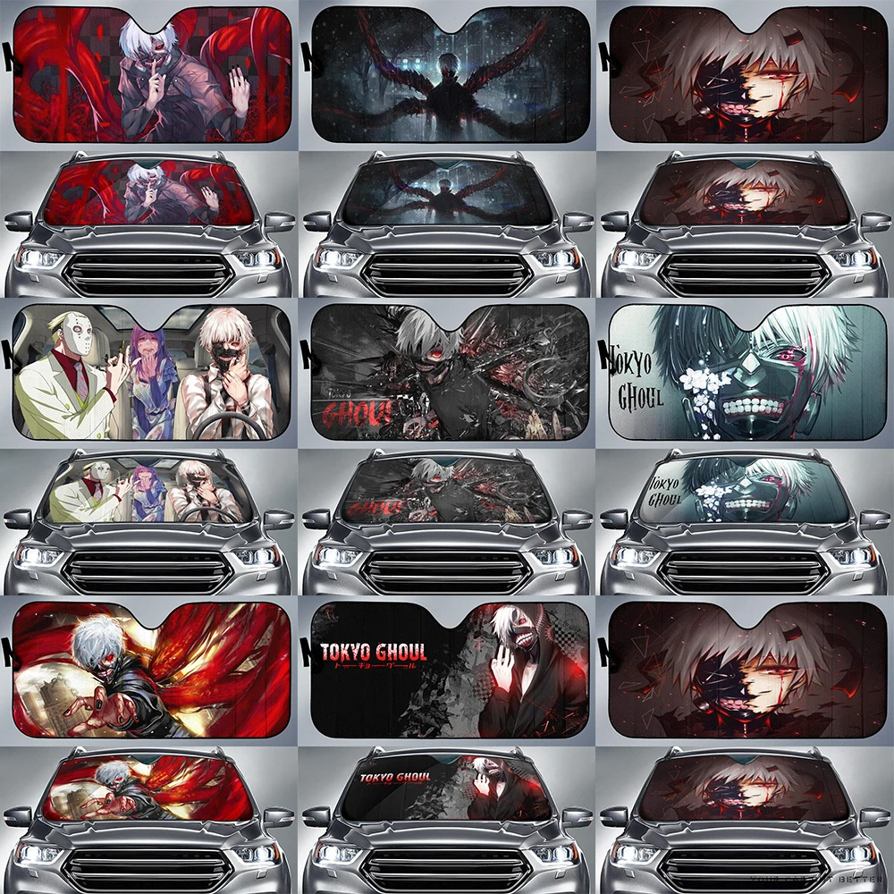 

Ken Kaneki Tokyo Ghoul Car Sun Shades Manga Fan Gift Anime Driving Car Auto Sunshades Anime Driving Car Auto Sunshades